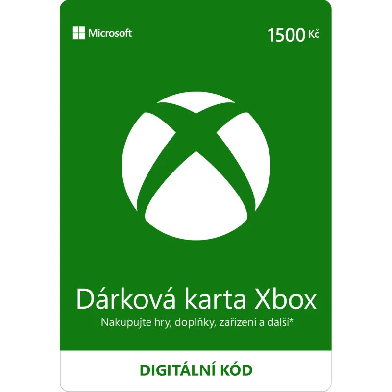 ESD XBOX - Dárková karta Xbox 1500 Kč ESD_K4W-01599