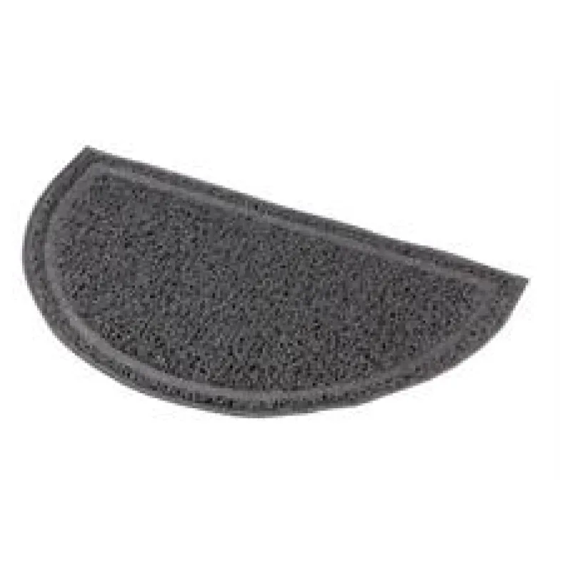 Půlkruhová PVC předložka šedá k WC 41x25 cm