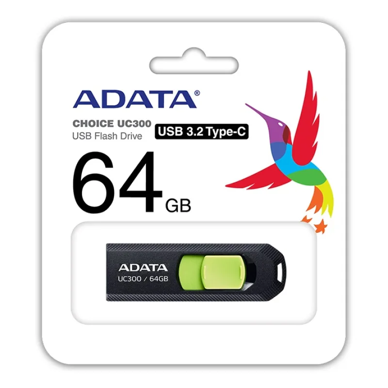 ADATA UC300/ 64GB/ USB 3.2/ USB-C/ Čierna ACHO-UC300-64G-RBK/GN