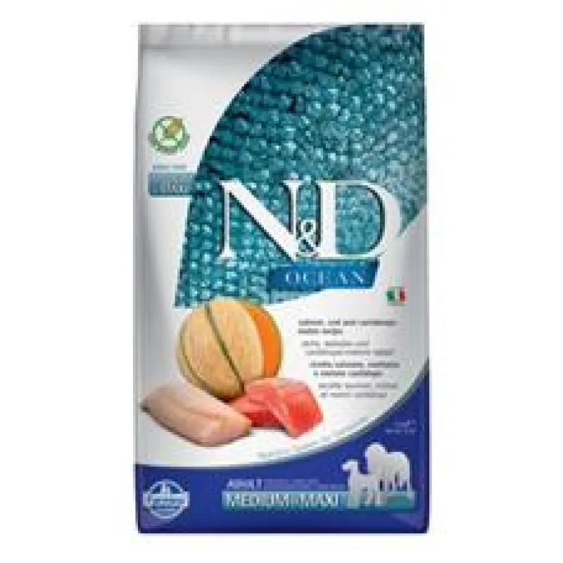N&D OCEAN DOG Adult M/L Salmon & Cod & Melon 12 kg