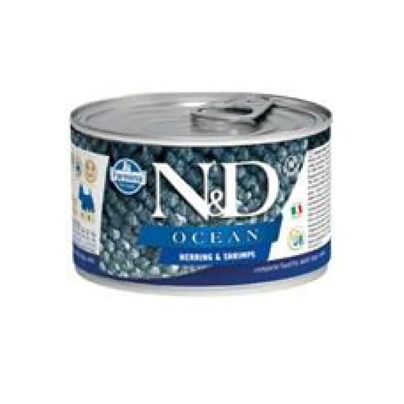 N&D DOG OCEAN Adult Herring & Shrimps Mini 140 g
