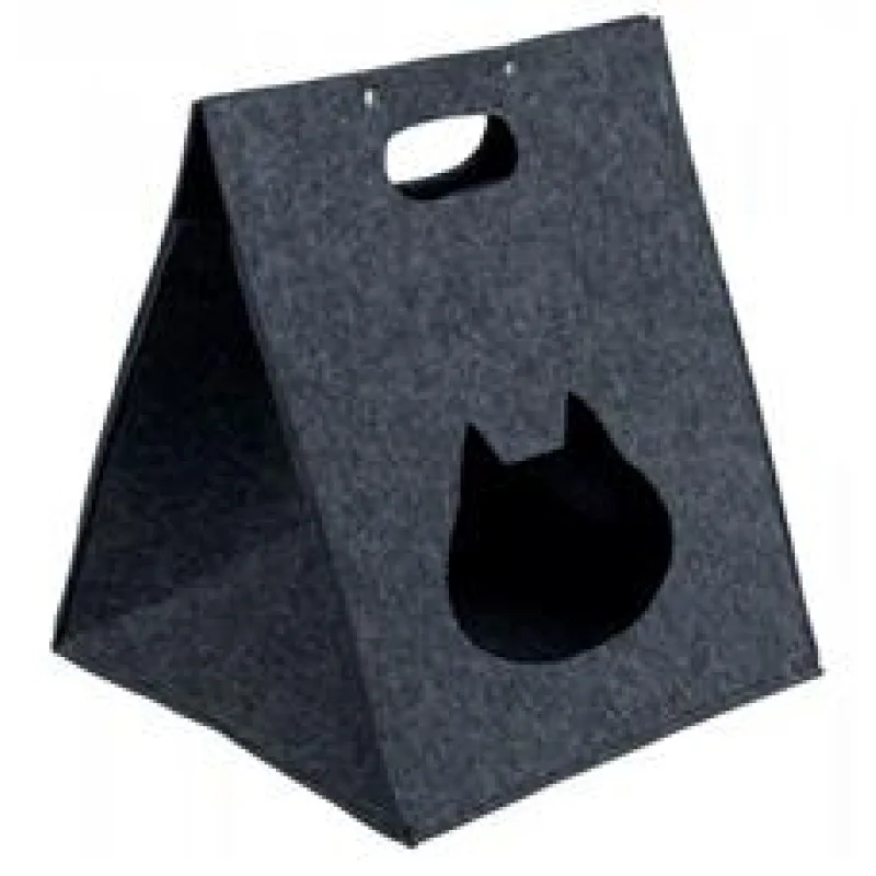 Plstěný box/jeskyně ANTONIA antracit 40x48x40 cm