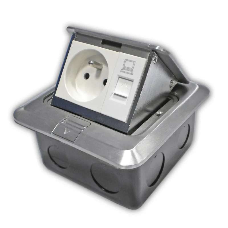 DATACOM Zásuvka PODLAHOVÁ (1xRJ45 Cat5e+230V) 2161