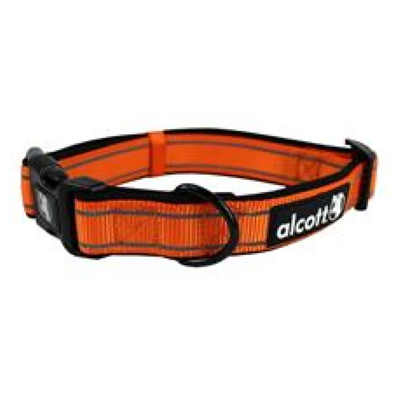 Alcott Reflexní obojek pro psy, oranžový velikost L