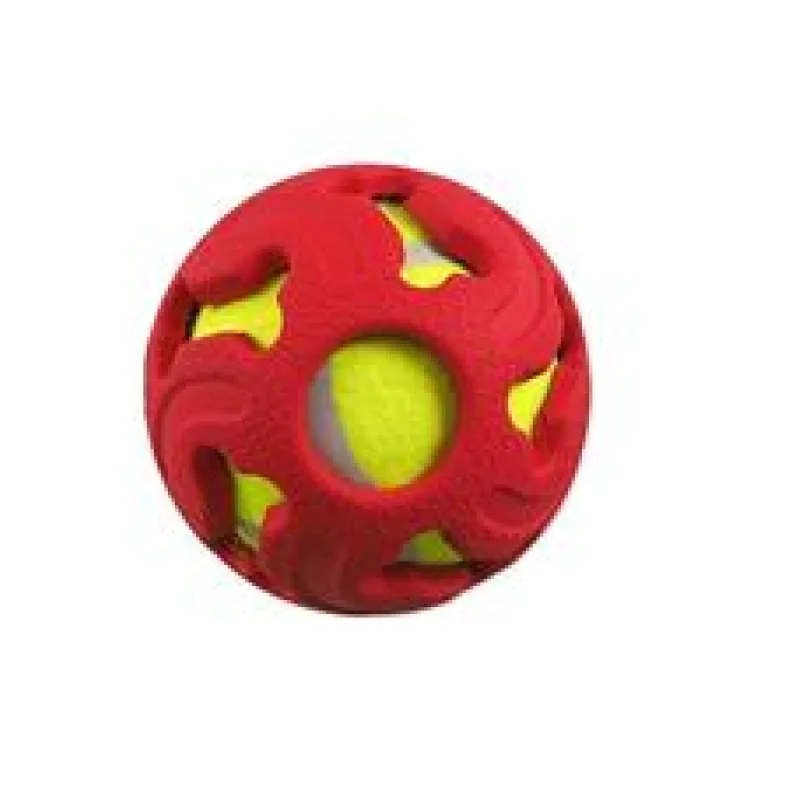 Míček Dog Fantasy gumový s tenisákem 5 cm - zelený