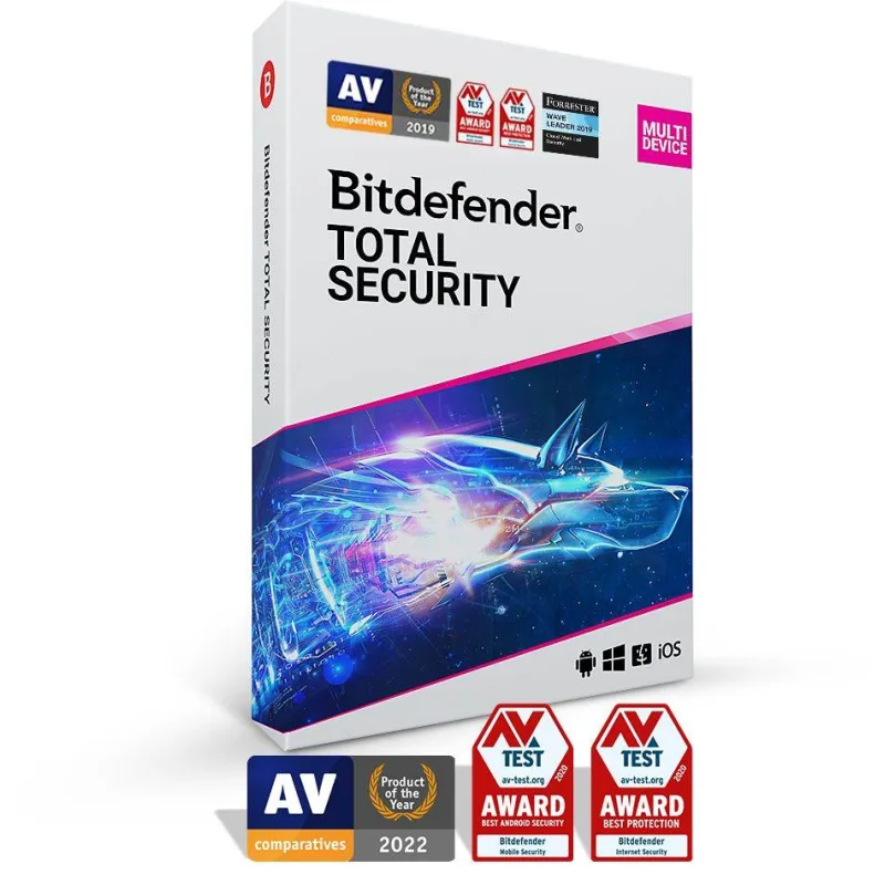 Bitdefender Total Security - 10 zariadení na 2 roky - elektronická…