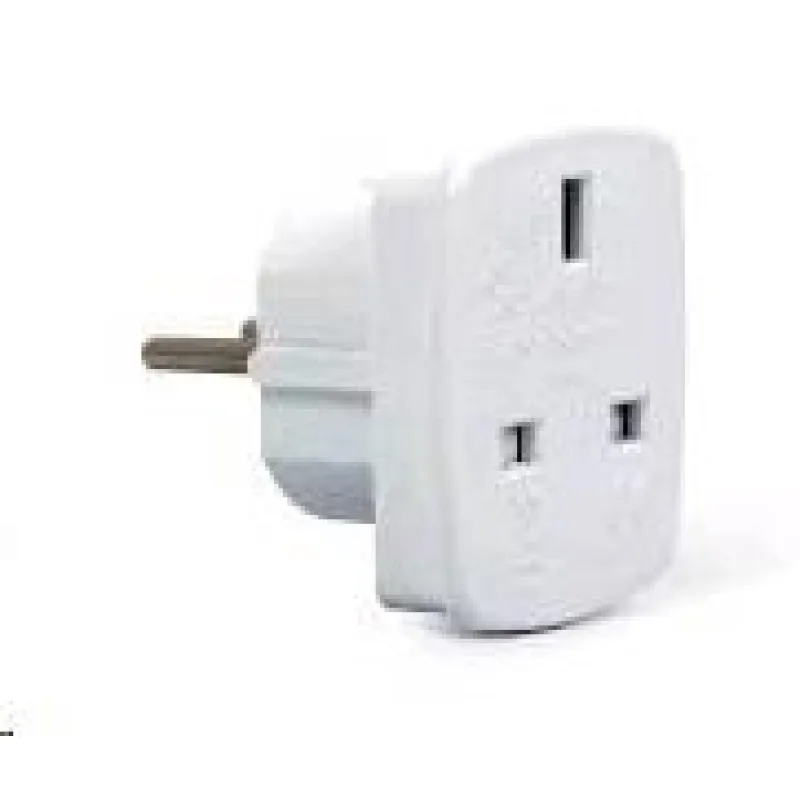 Redukcia GEMBIRD zo zástrčky UK na zástrčku EÚ A-AC-UKEU-001