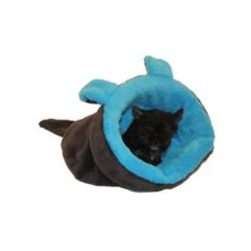 Marysa pelíšek 2v1 pro štěňátka/koťátka, MYŠÁK, modrý/černý