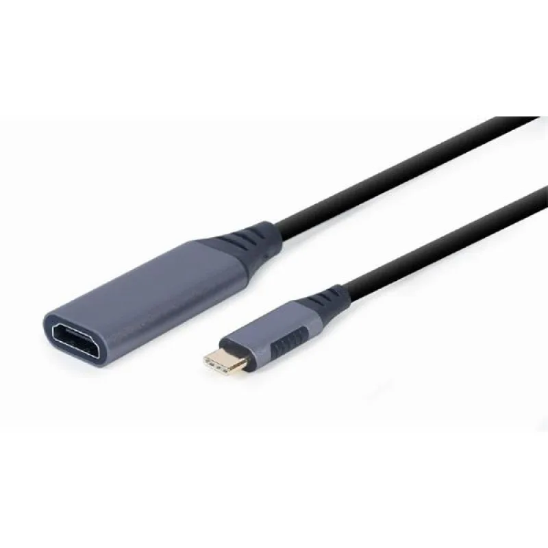 Gembird adaptér USB-C (M) na HDMI (F), 0.15m kábel, šedý A-USB3C-HDMI-01