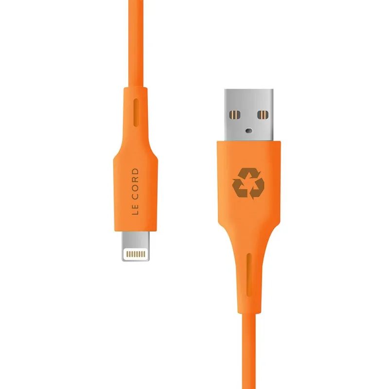 Le Cord kábel Minimalist Recycled Cable Lightning to USB 1.2m - Sunset…