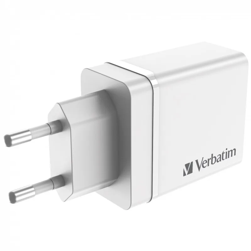 VERBATIM Univerzální adaptér nabíječka CHR-30EU2, 30W, 1x USB-C, 3x…