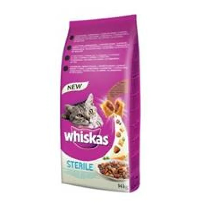Whiskas Dry s kuřecím masem - STERILE 14 kg