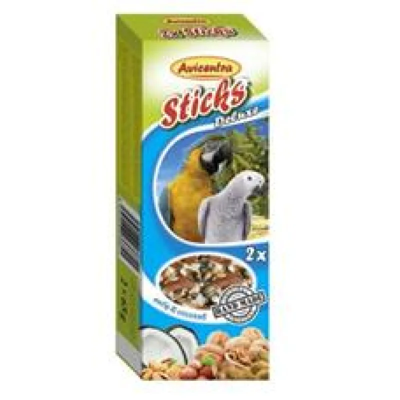 Avicentra tyčinky velký papoušek - ořech+kokos 2 ks