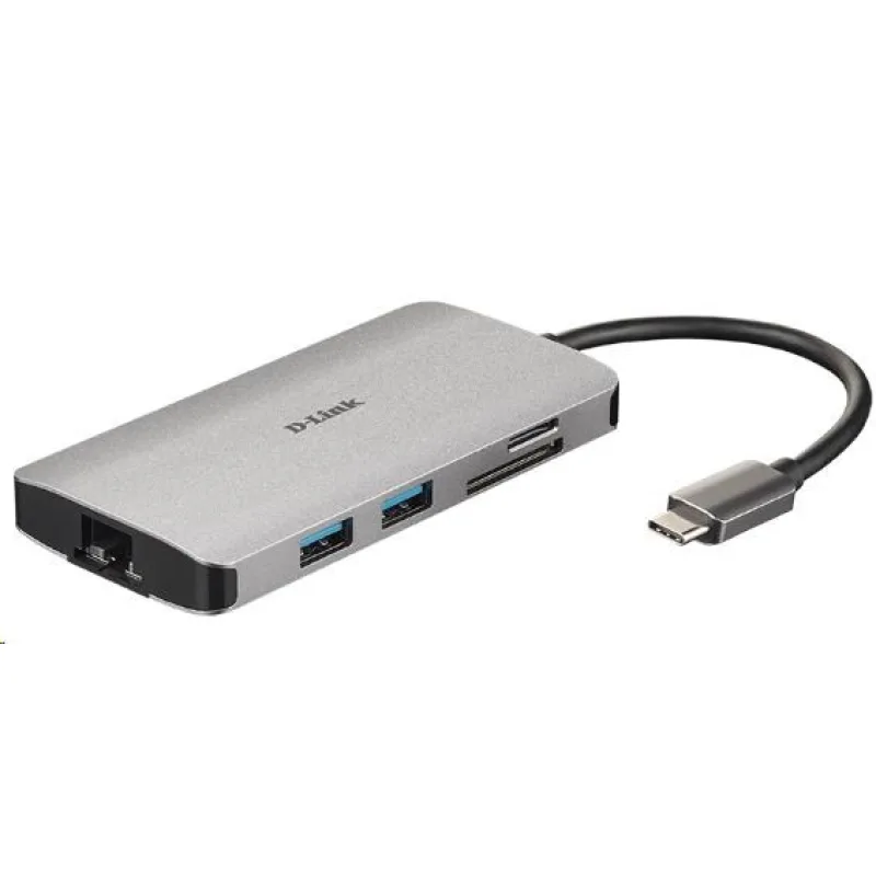 Rozbočovač D-Link DUB-M810 8 v 1 USB-C s rozhraním HDMI/ ternetom/…