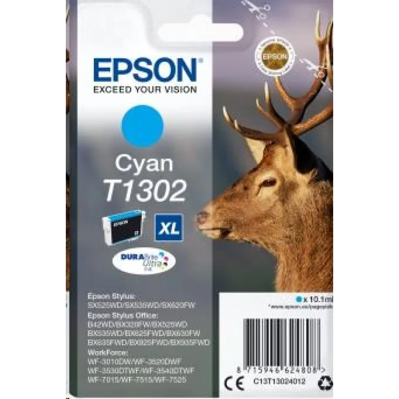 Atramentová tyčinka EPSON Singlepack "Deer" Cyan T1302 DURABrite Ultra…