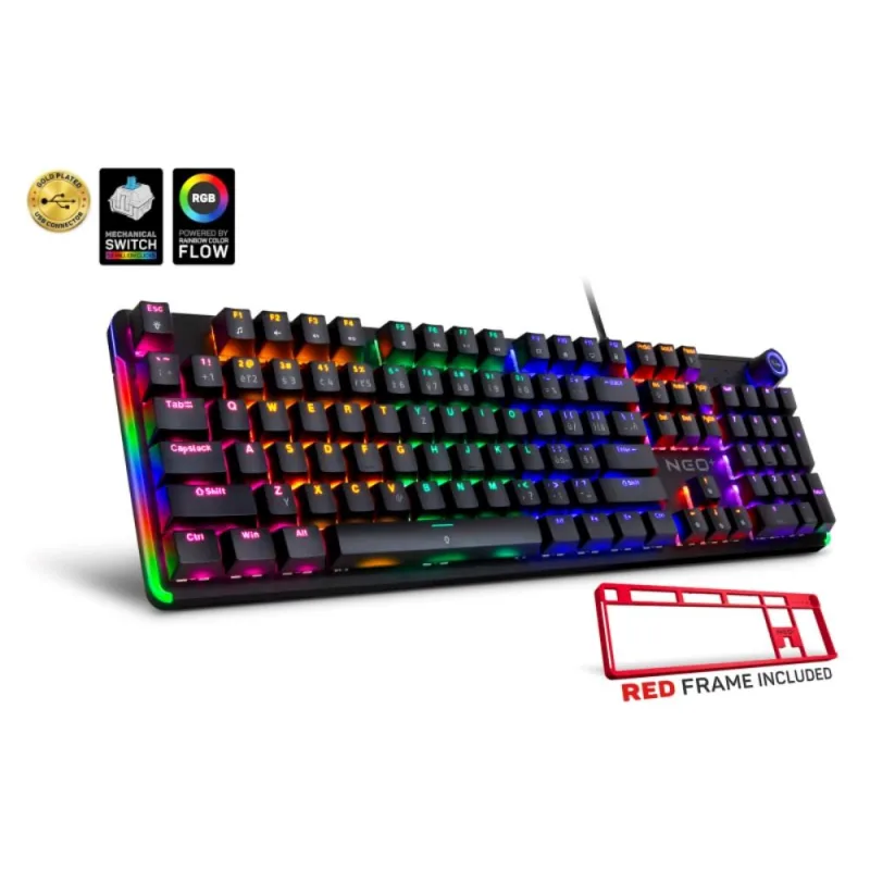 CONNECT IT Herní klávesnice NEO2 + Black, mechanická, USB, ARGB, CZ…