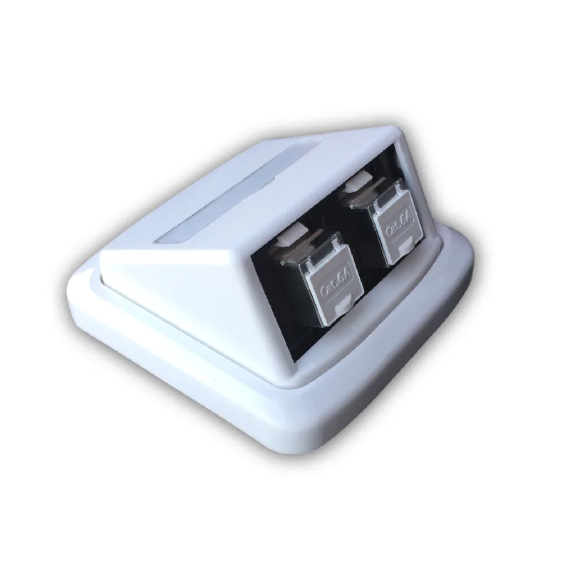 Dvojzásuvka ABB TANGO 2xRJ45 cat6A STP biela 2395