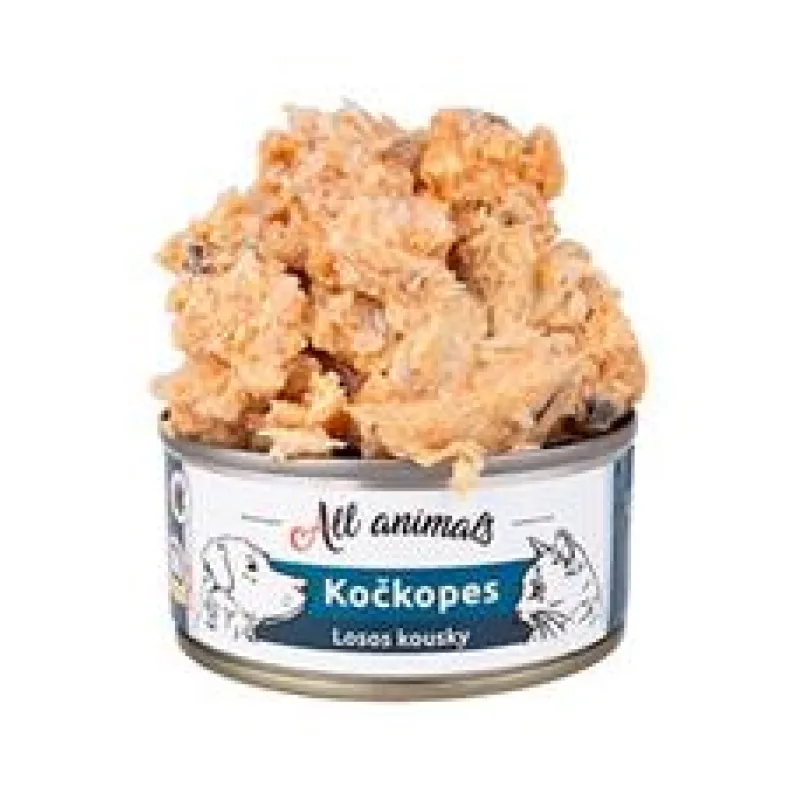 All Animals kočkopes Losos kousky 90g