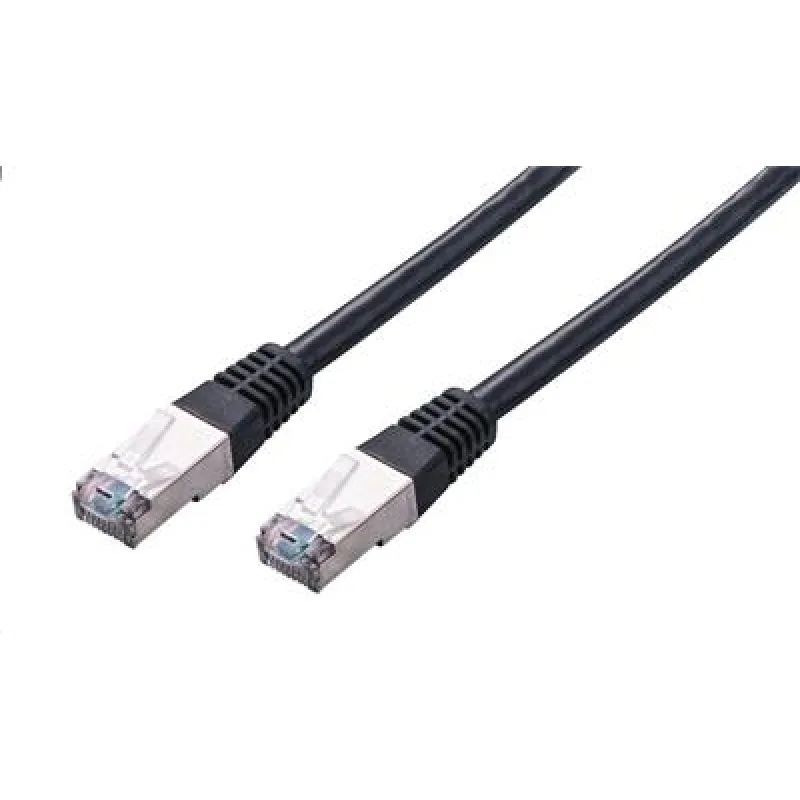 Kábel C-TECH patchcord Cat5e, FTP, čierny, 0, 25m CB-PP5F-025BK