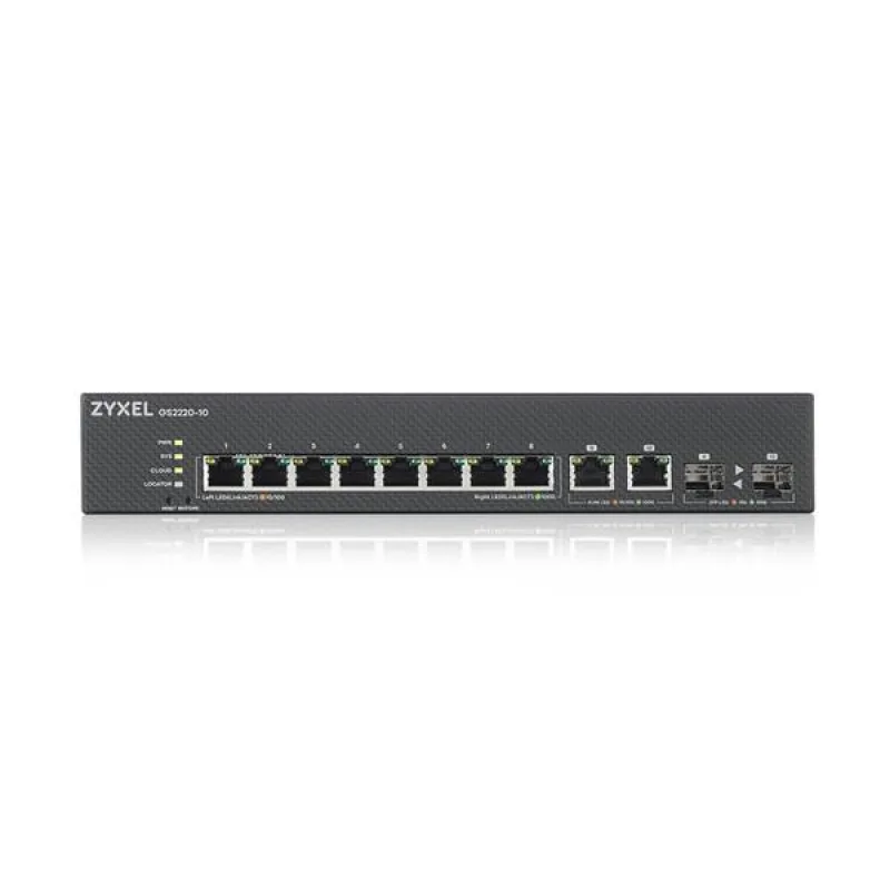 ZyXEL GS2220-10,EU region,8-port GbE L2 Switch with GbE Uplink…