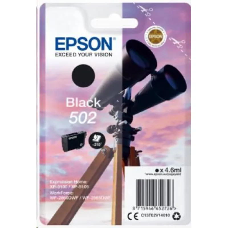 Čierny atrament EPSON Singlepack "Binoculars" Black 502 C13T02V14010