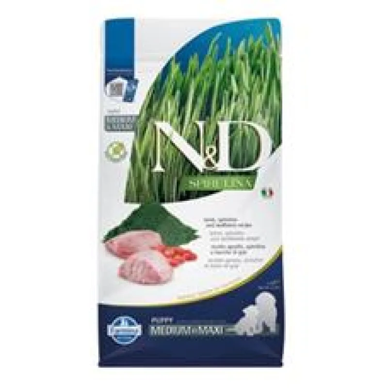 N&D SPIRULINA DOG Puppy M/L Lamb & Wolfberry 7kg