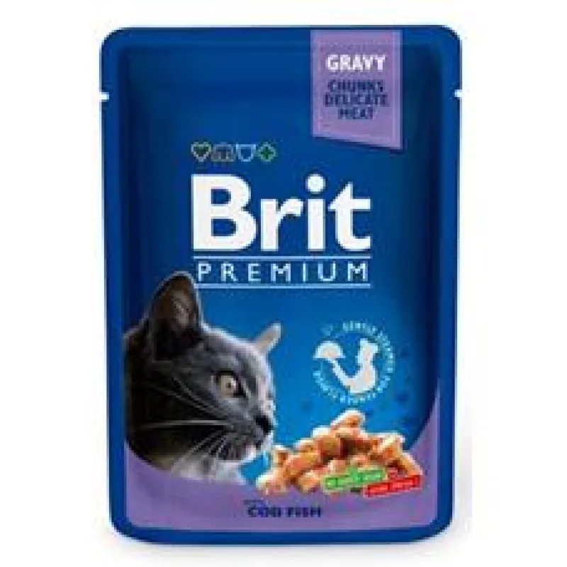 Brit Premium Cat kapsa with Cod Fish 5x100g