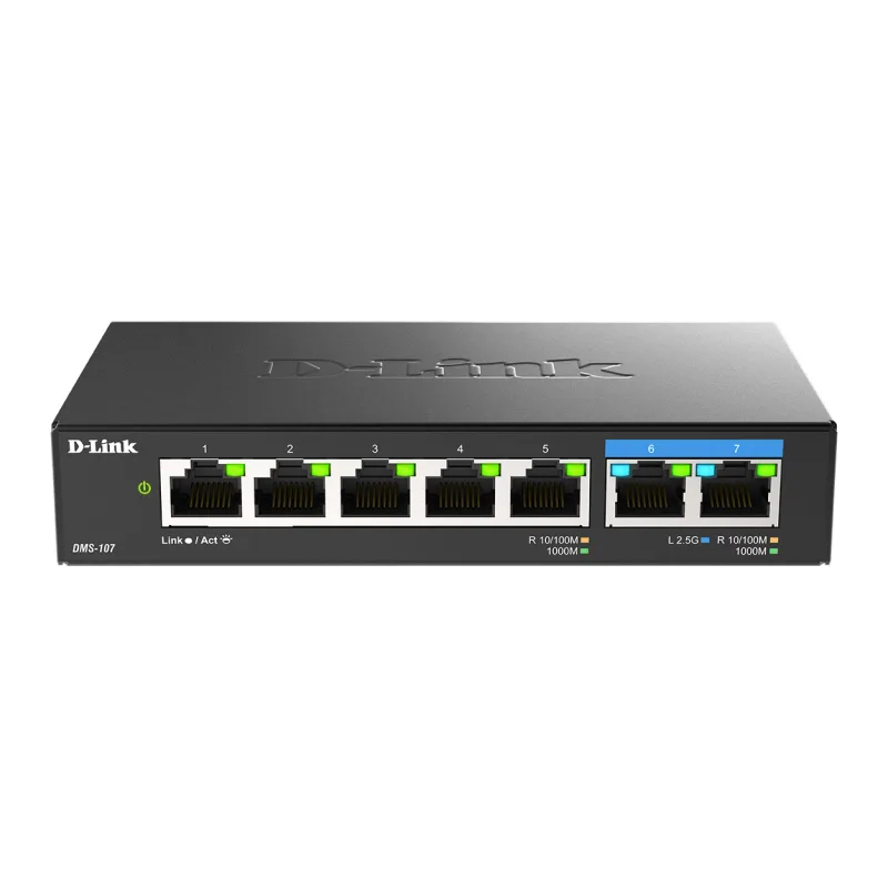 D-Link DMS-107/ E 7-Port Multi-Gigabit Unmanaged Switch DMS-107/E