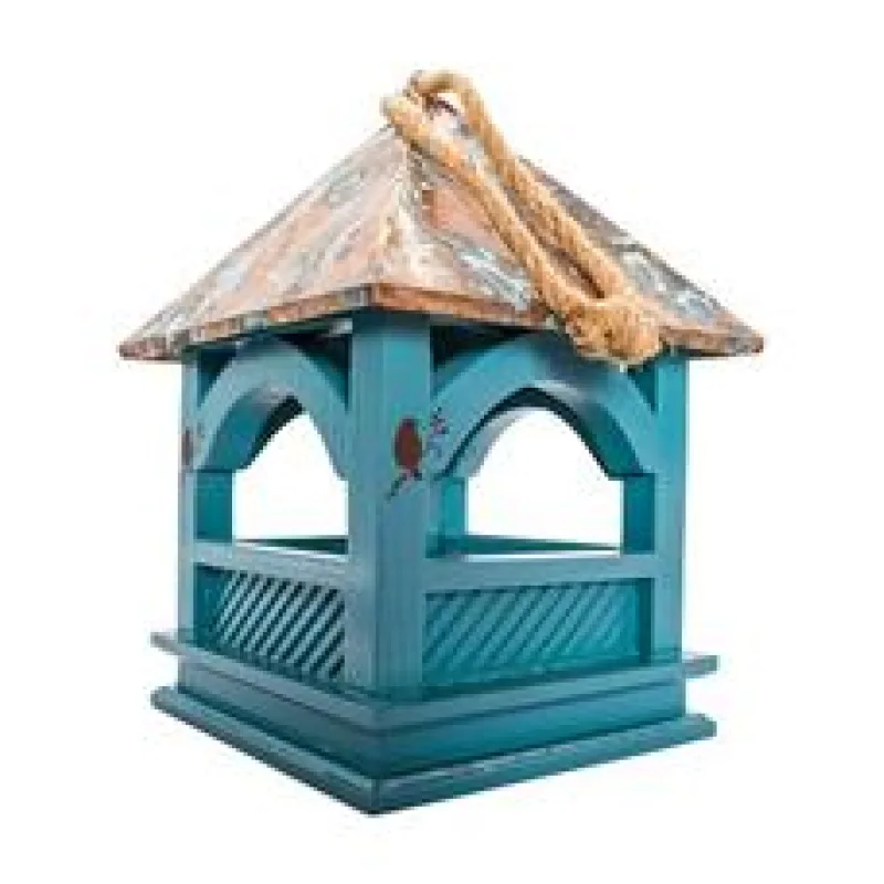 PetBuddy altánek tyrkys, krmítko pro ptáky, 20 x 20 x 30 cm, cedrové dřevo 1 ks