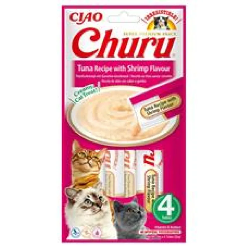 Churu Cat Tuna Recipe with Shrimp Flavor 4x14g