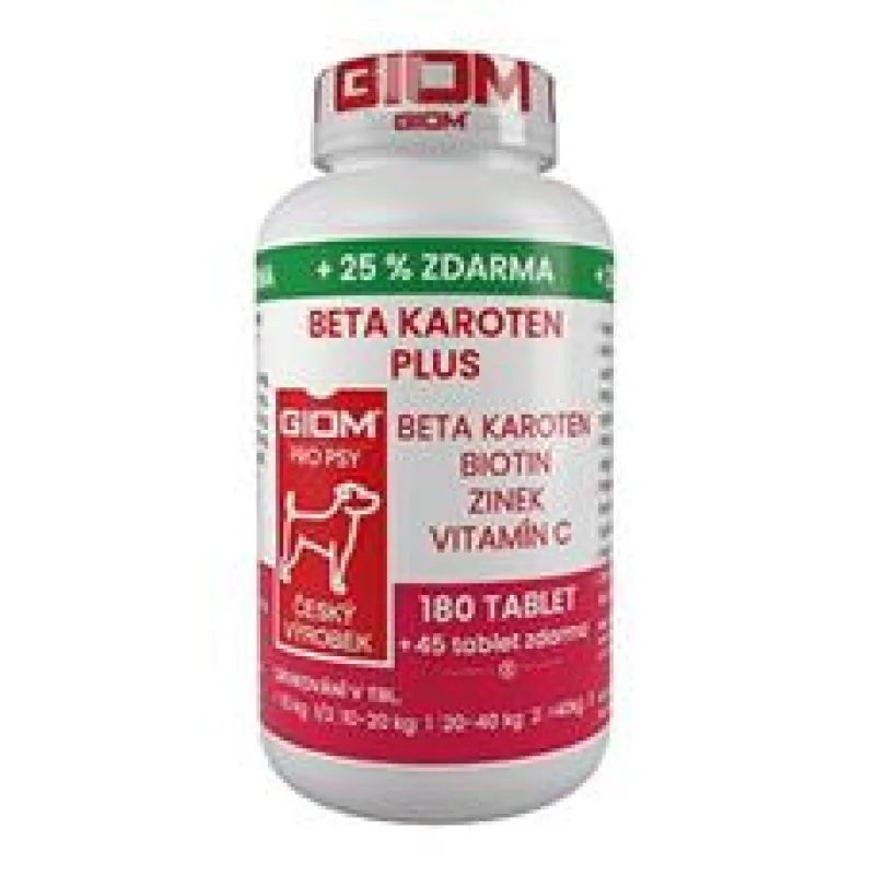 Giom S pes Beta-karoten plus 180tbl+25% zdarma