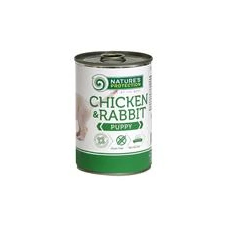 Nature’s Protection Dog konzerva Puppy Kuře&králík 200g