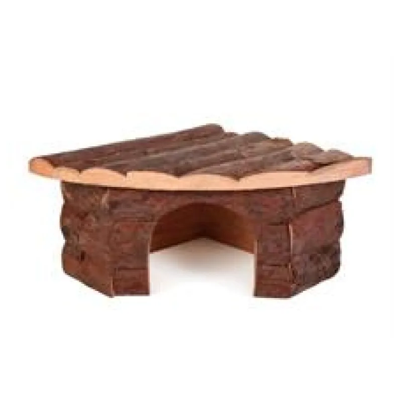 Dřevěný dům rohový JESPER pro králíka 42x15x30/30cm 1 ks