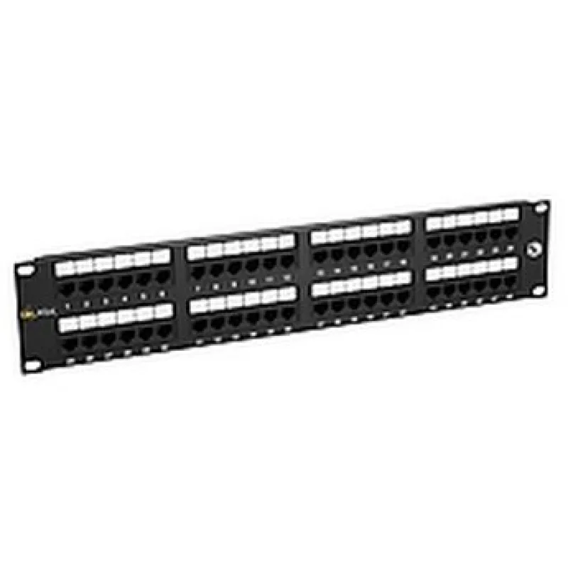 19" patch panel Solarix 48 x RJ45 CAT5E UTP 150 MHz čierny 2U SX48-5E-UTP…
