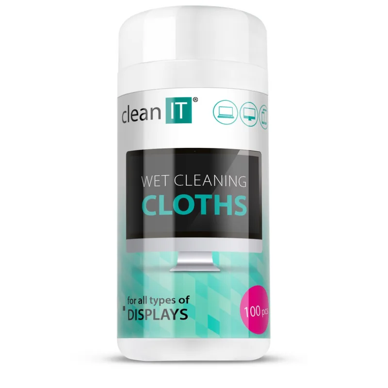 CLEAN IT Vlhčené čisticí utěrky na obrazovky 100 ks CL-141