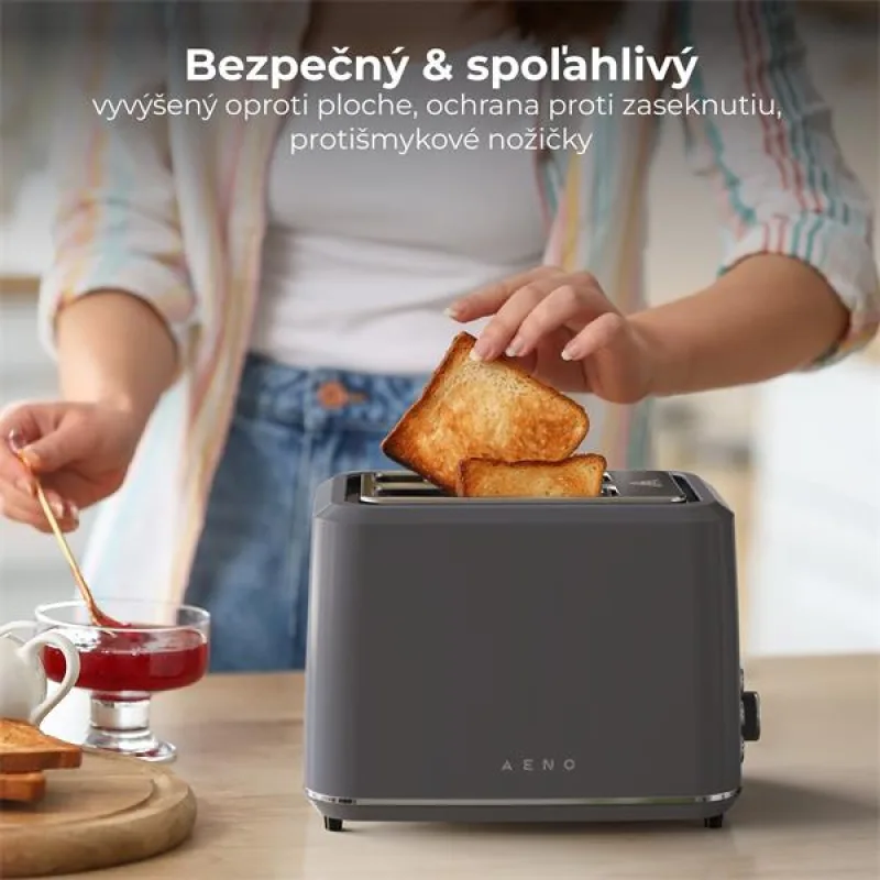 AENO 2-plátkový hriankovač TS1, 1000W, 7 stupnov opekania, extra výsun, …