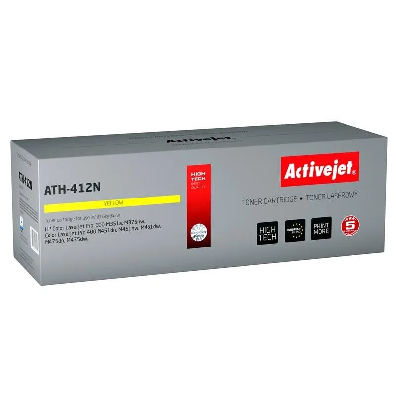 ActiveJet toner ATH-412N náhrada za HP 305A (CE412A), Yellow, 2600 str…