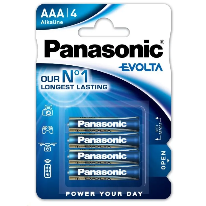 PANASONIC Alkalické baterie EVOLTA Platinum LR03EGE/ 4BP AAA 1, 5V …