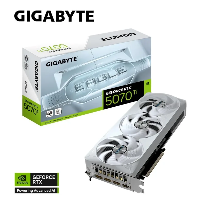 GIGABYTE VGA NVIDIA GeForce RTX 5070 Ti EAGLE OC ICE 16G, 16G GDDR7, …