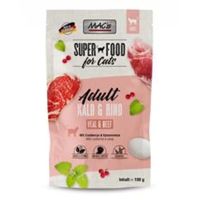 Kaps. MACs Cat TELECÍ, HOVĚZÍ a BRUSINKA 100 g