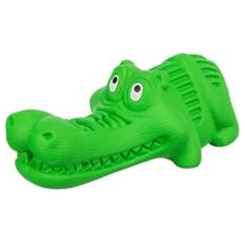 DOG ACTIVITY krokodýl na pamlsky, 18 cm, přírodní guma, zelená 1 ks