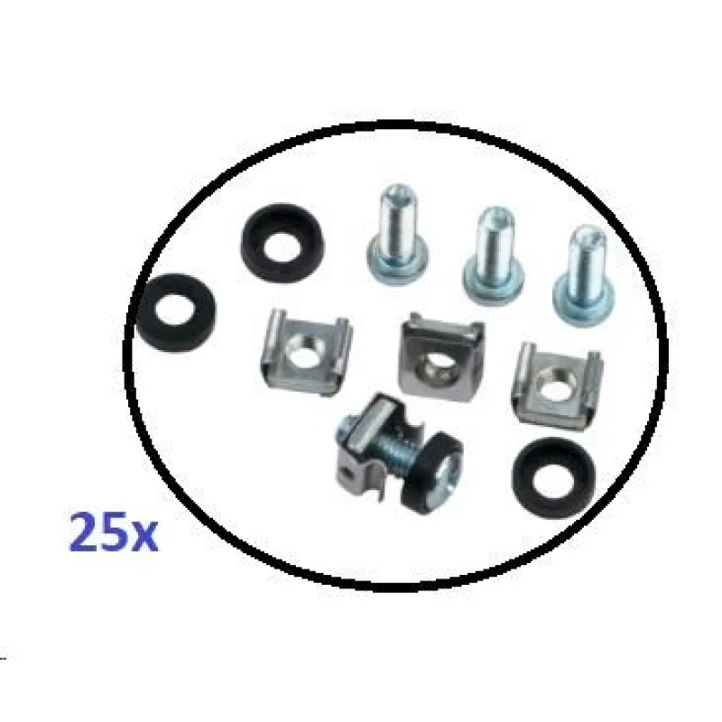 Montážní sada M6 do rozvaděčů - 25ks…
