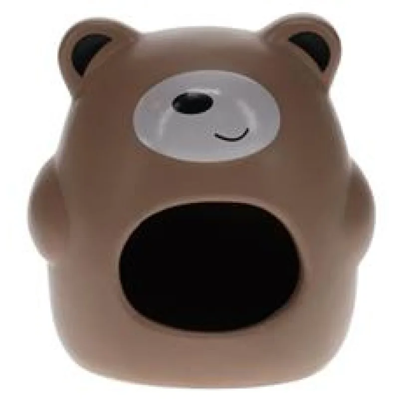 Domek keramika hlod. hnědý, medvěd DuvoPlus 11x10x12cm 1 ks