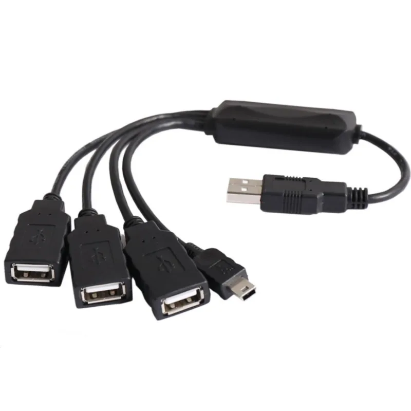 PremiumCord USB2.0 HUB 4-portový čierny kábel ku2hub4wk