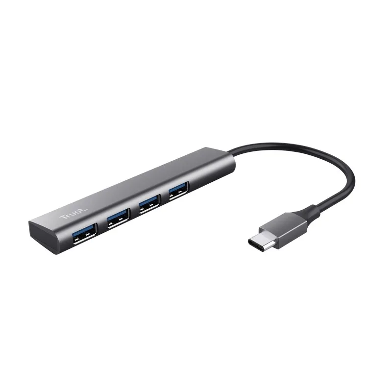 TRUST Rozbočovač Halyx Aluminium USB-C To 4 Port USB-A 3.2 Gen1 Hub 24948