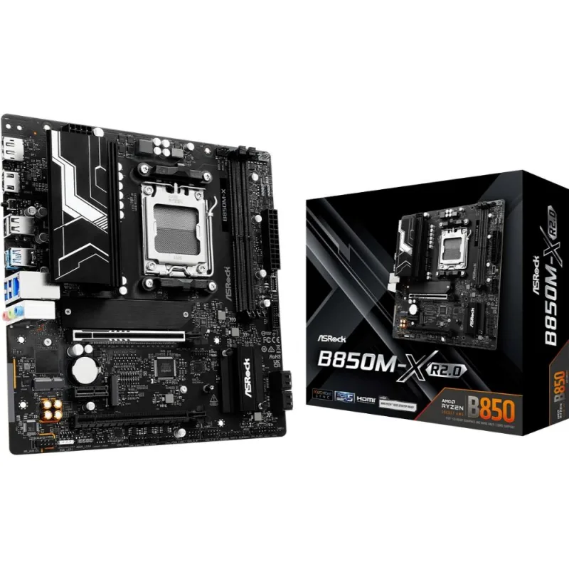 ASRock MB Sc AM5 B850M-X R2.0, AMD B850, 2xDDR5, 1xDP, 1xHDMI, mATX…