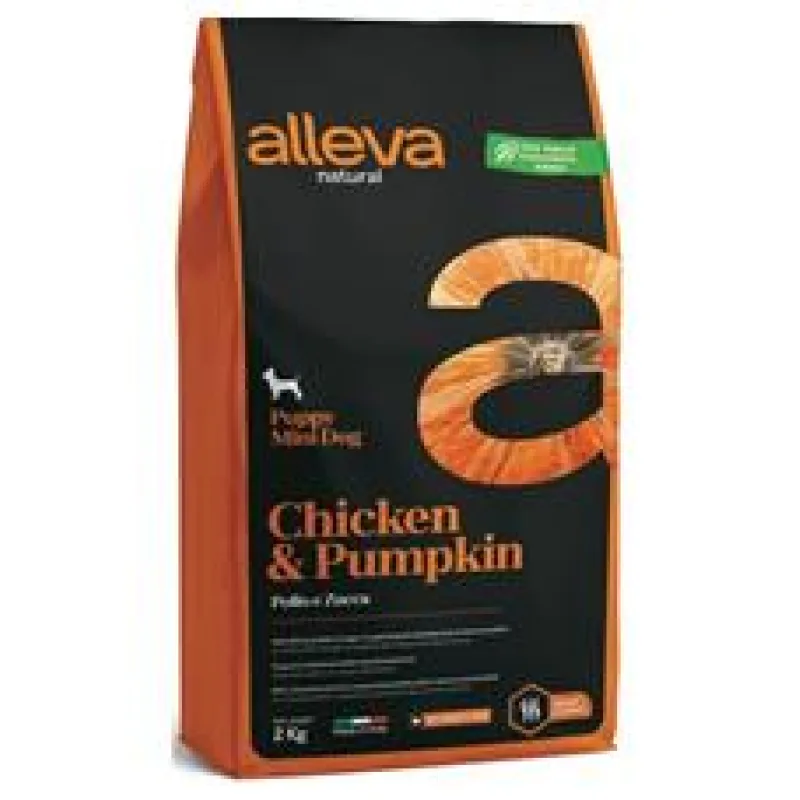ALLEVA NATURAL Dog Dry Puppy Chicken&Pumpkin Mini 800g