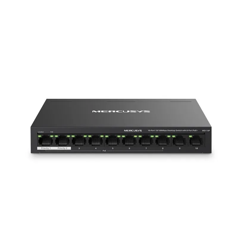 Mercusys MS110P 10xFE desktop switch 8xPoE+ MS110P