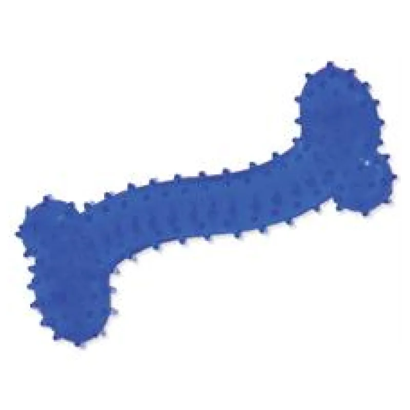 Hračka DOG FANTASY kost gumová modrá 11 cm 1ks