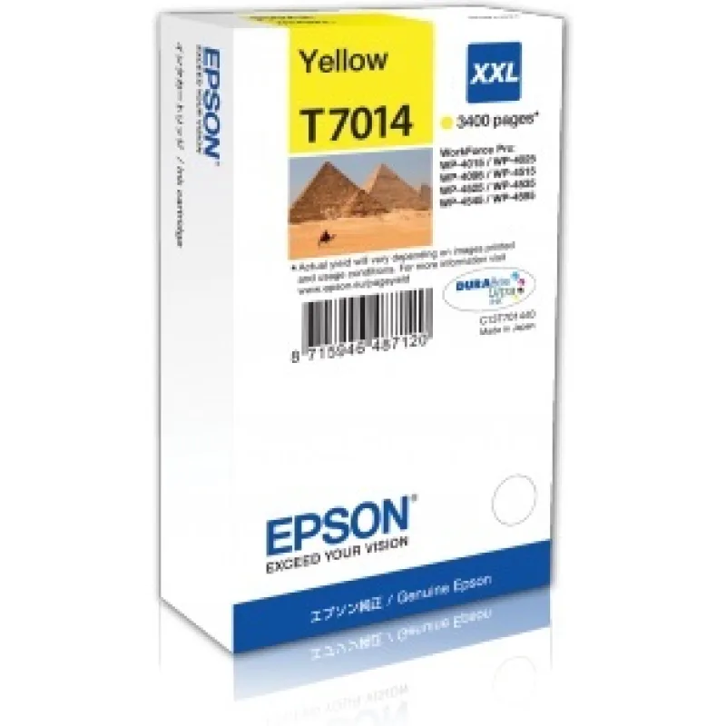 WP4000/ 4500 Series Ink Cartridge XXL Yellow 3.4k C13T70144010